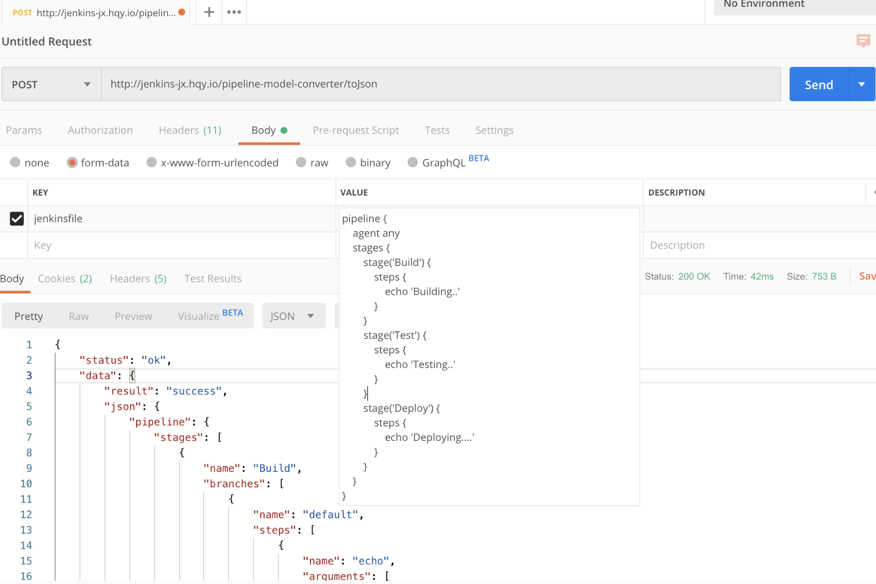 Jenkinsfile与Json的转换